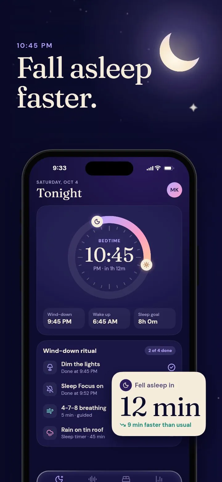 Lumen screenshot: Fall asleep faster.