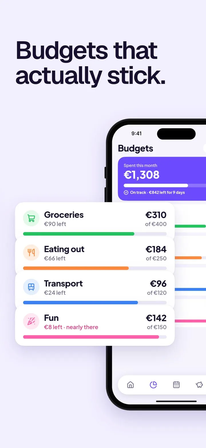 Tally screenshot: Budgets that actually stick.