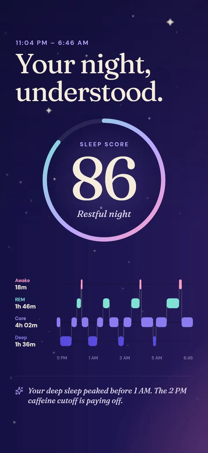 Lumen screenshot: Your night, understood.