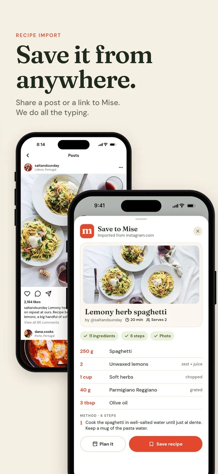 Mise screenshot: Save it from anywhere.